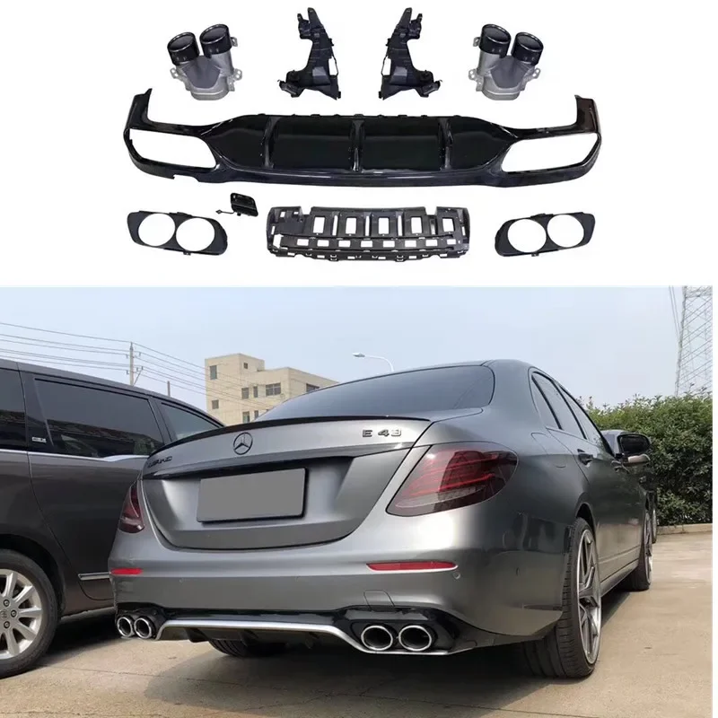 be suitable for Mercedes Benz E-Class coupe W238 W213 2016-2020 modified E53  tailpipe rear bumper kit exhaust pipe accessories