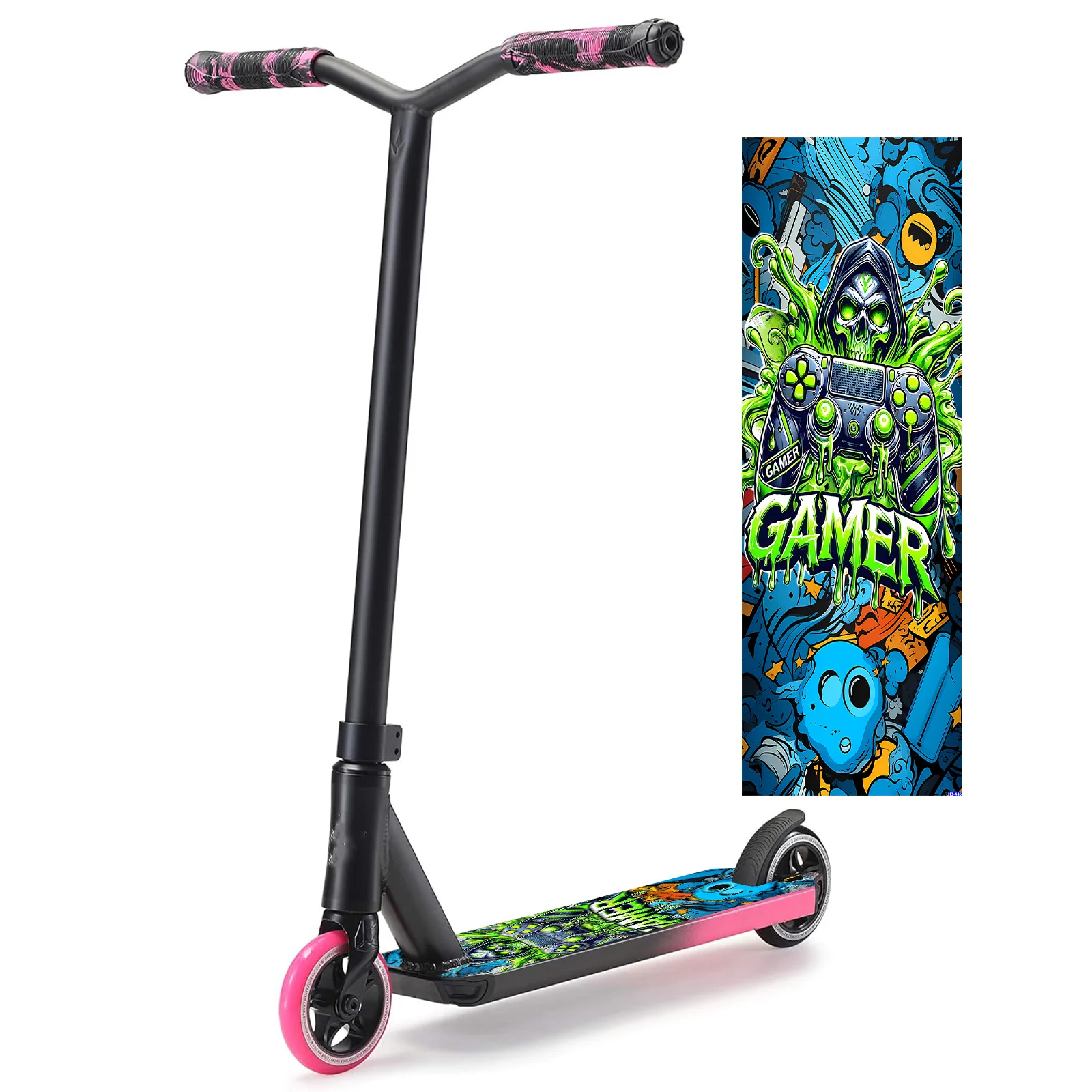 

1 Tide Cool Game Themed Scooter Sticker, Scooter Sticker, Cool Creative Body Sticker, Scooter Body Decoration Sticker PVC