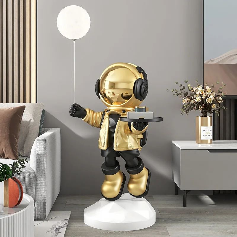 

Wholesale Custom Modern Art Home Decor Fiberglass Modern Sculpture Astronaut Home Living Room Decor