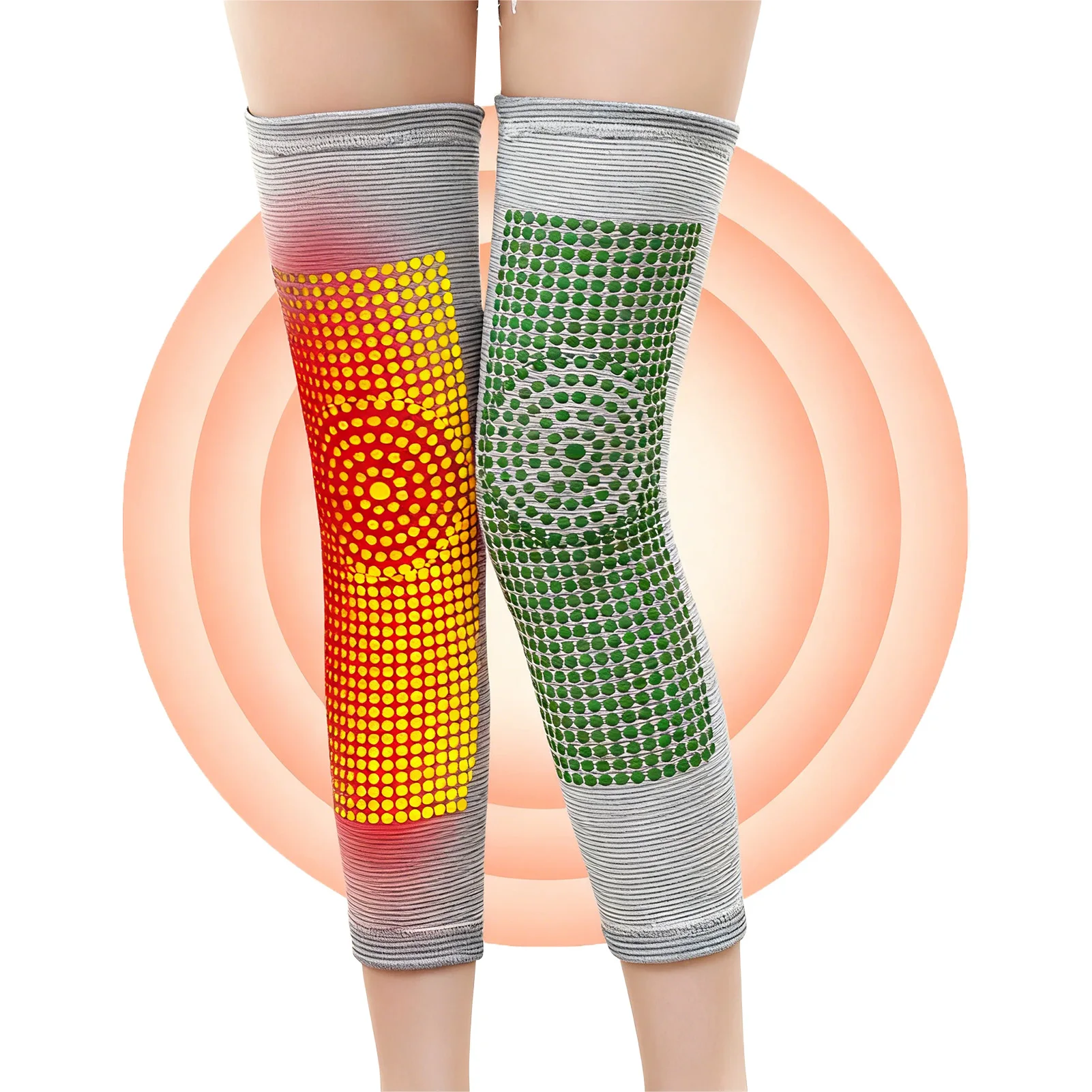 자연의 자가발열 허브 요법을 사용한 무릎 온열기, 관절 지원 및 다리 보호를 위한 탄력 압박 기능 포함