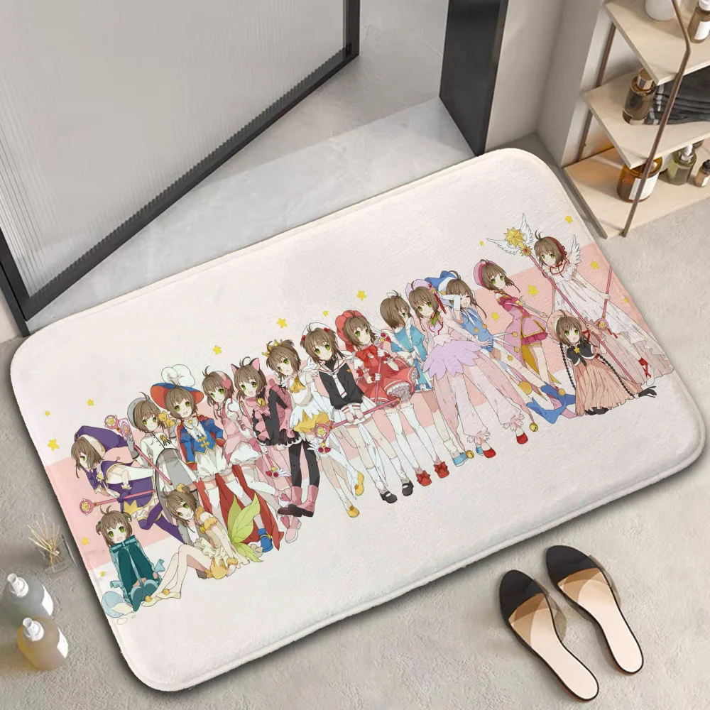 Card-Captor Sakura Kitchen Carpet for Bathroom Mat Foot Mat Cute Room Decor Bath Rug Outdoor Doormat Exterior Entrance Door Home