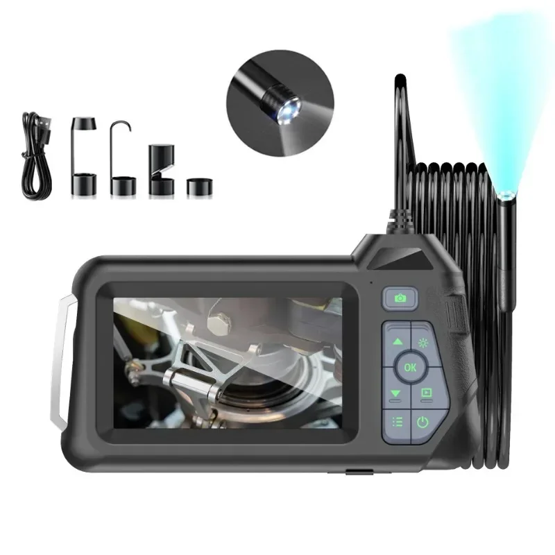 High-definition endoscope 4.3-inch industrial snake tube camera multi-function automotive repair pipeline detection waterproof