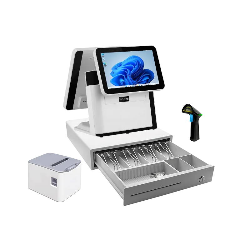 15/17 Inch Full Touch Screen POS Machine All-In-One Points Of Sale System Cash Register Pos Business For Retail Salon Shop