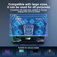 D13 Semiconductor Game Laptop Cooling Pad 8 Angles Adjustable Foldable LED Screen Notebooks Cooler Bracket For 12-21'' Computer - Image 3