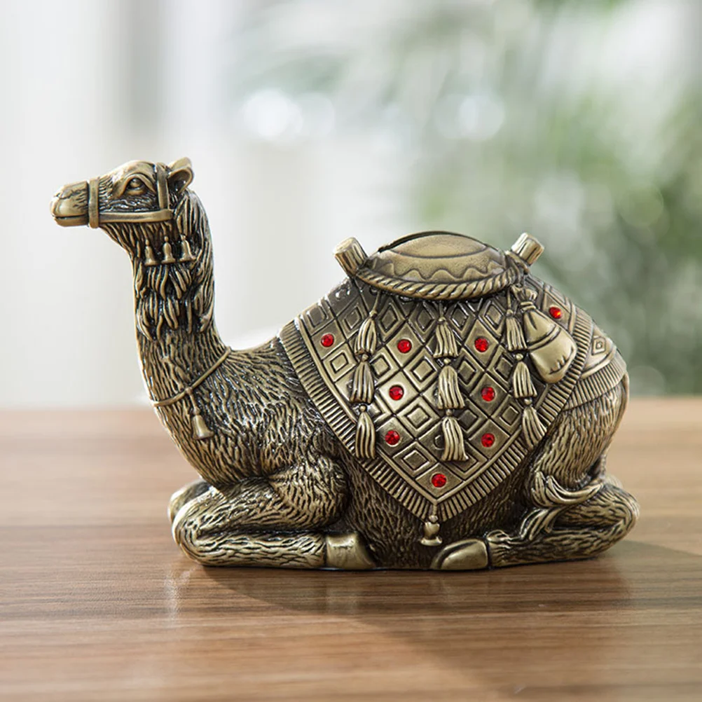 

Desert Golden Saving Coin Cartoon Box Pot Kids Piggy Bank Camel Money Bank Desktop Ornament Camel Money Box Storage