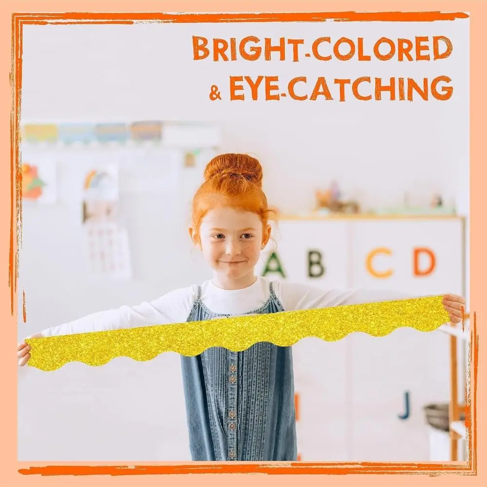 1Roll Creative Border Decorative Stickers Chalkboard Bulletin Board Border Stickers DIY Handmade Crafts Decorative Stickers