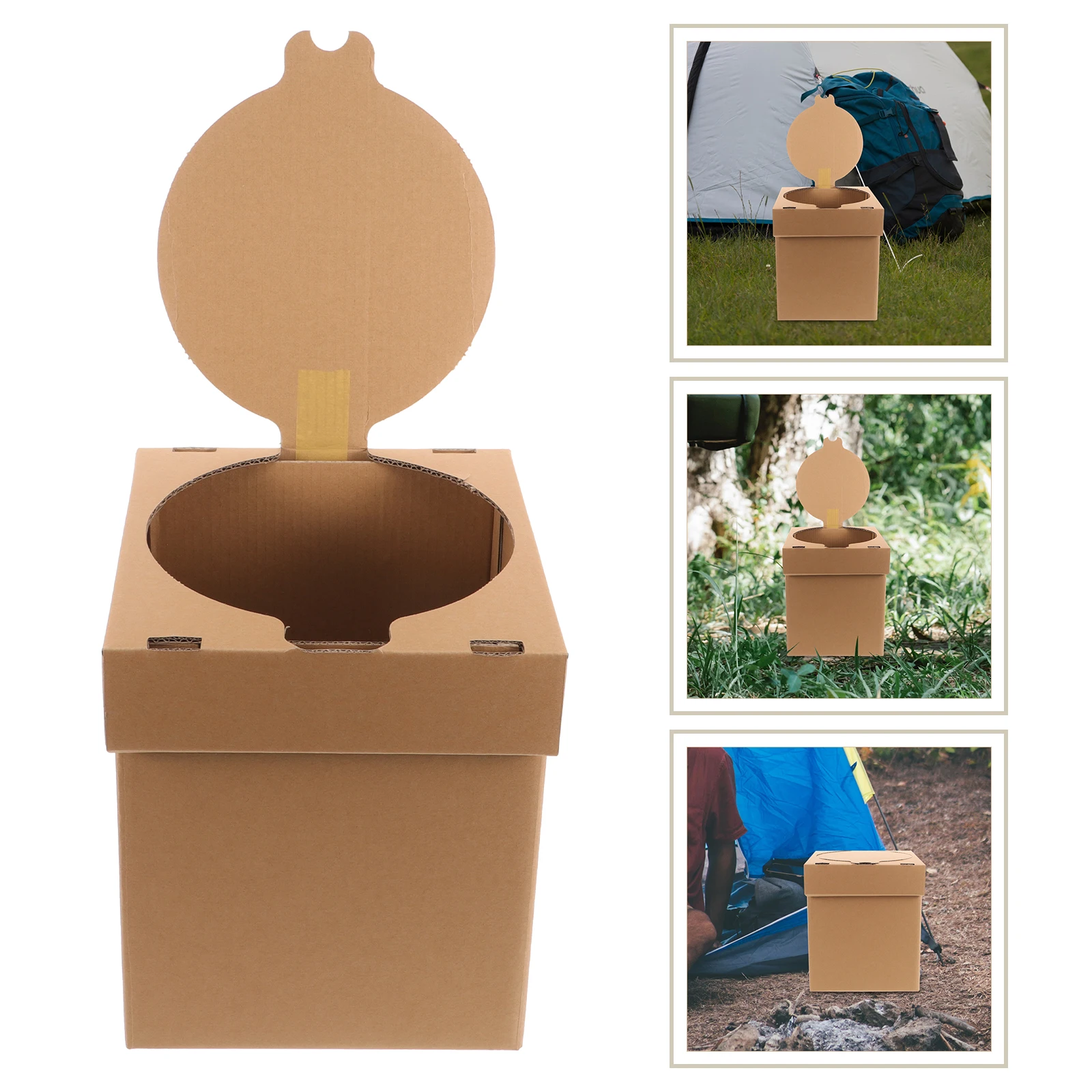 

1pcs Portable Car Toilet Foldable Camping Outdoor Adults Cardboard Toilets Travel Restroom Lightweight Durable Bathroom