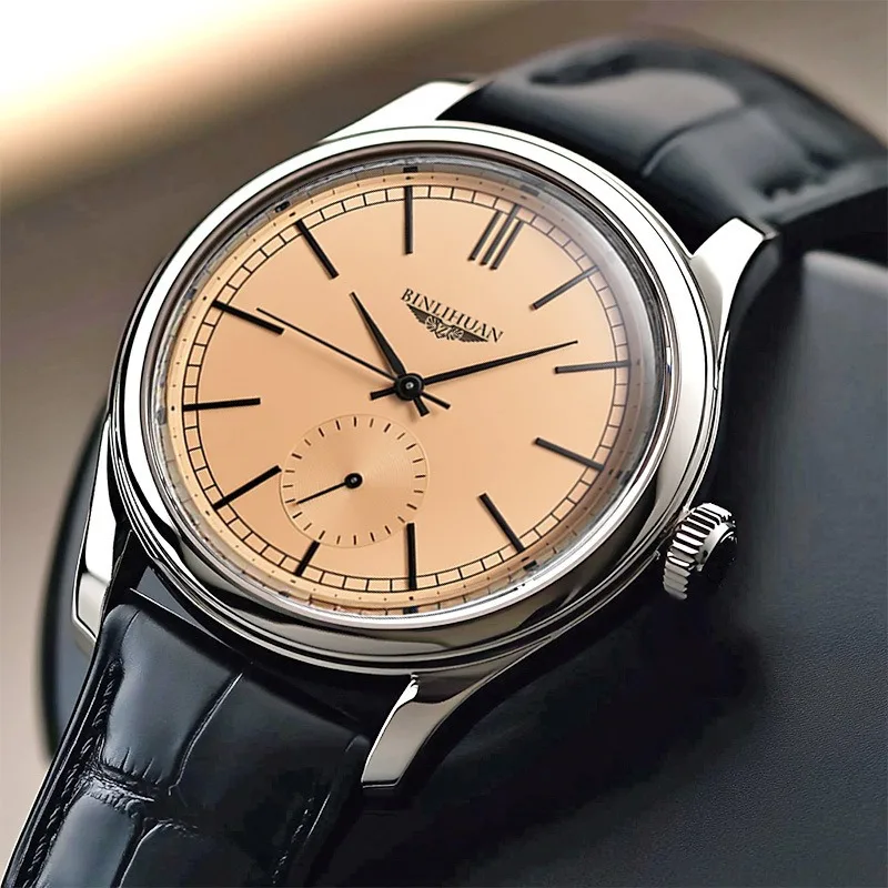 Men Fashion Retro Leather Watch Quartz Analog Business Wristwatch Birthday Gift