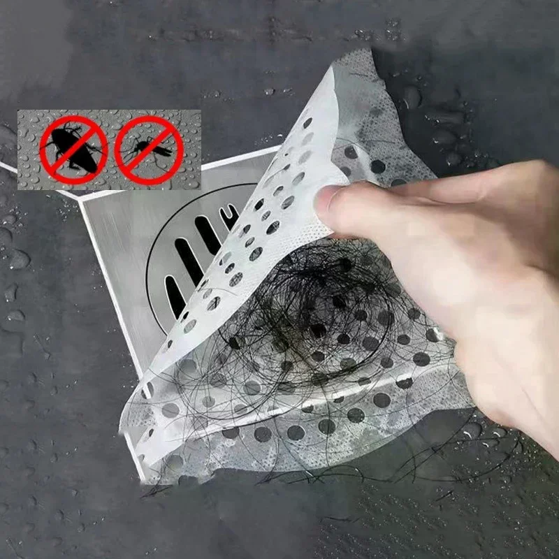 

20 шт. одноразовый слив для душа, уловитель волос, фильтр, наклейка, кухонная раковина, канализационная пробка, сливная крышка для пола в ванной комнате