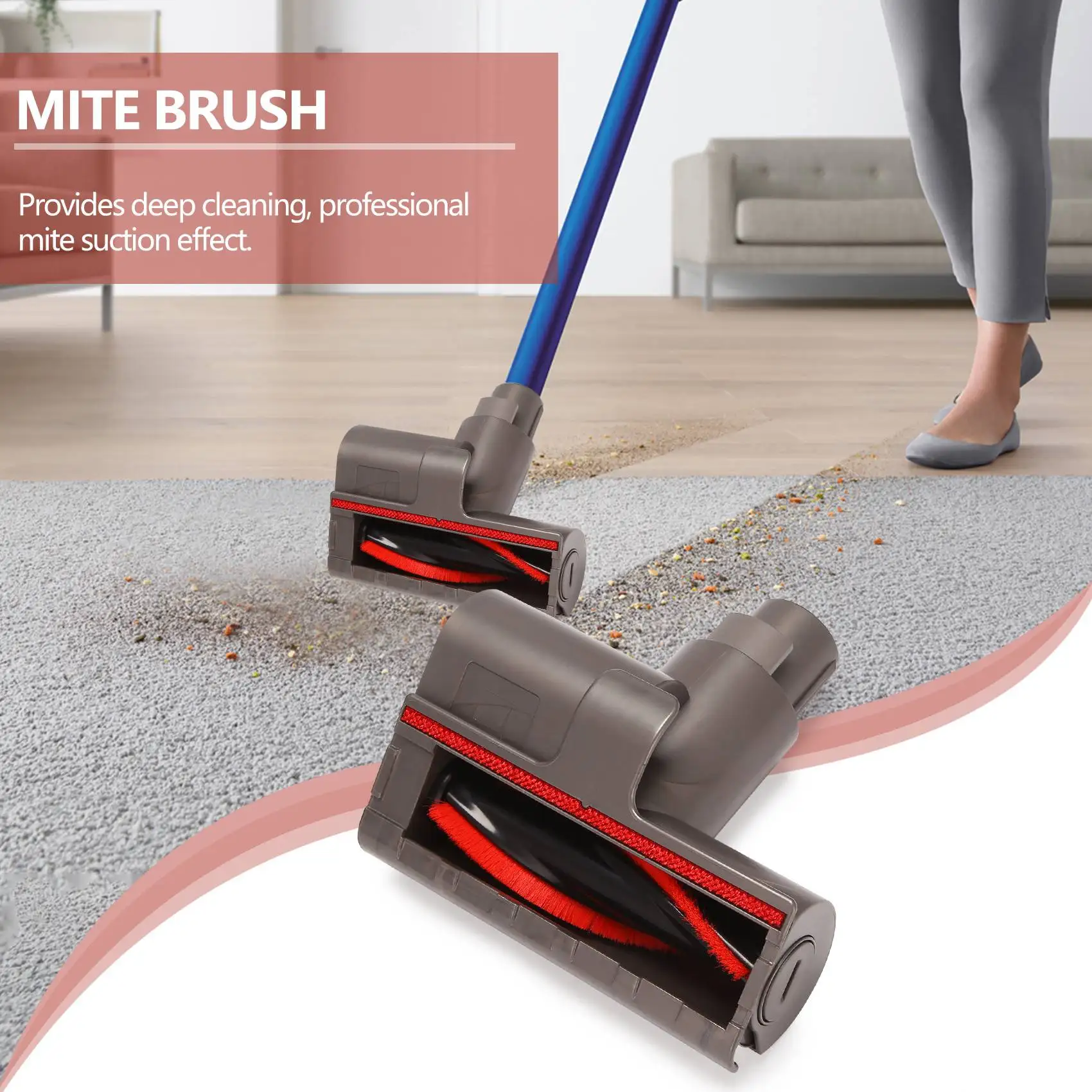 หัวเครื่องกำจัดสิวเสี้ยน Dyson ไรฝุ่นสำหรับ V10 V8 V7 V11ลูกกลิ้งแปรงหัวดูดคุณภาพสูง