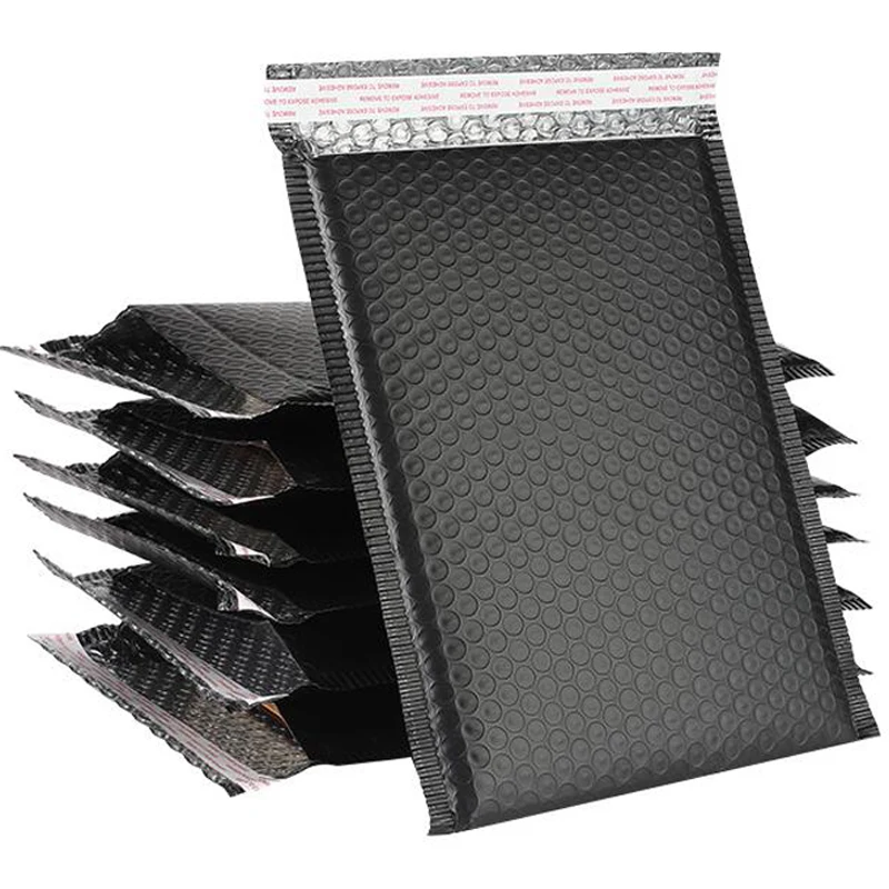 50pcs Black 15*19cm Poly bubble Mailer envelopes padded Mailing Bag Self Sealing