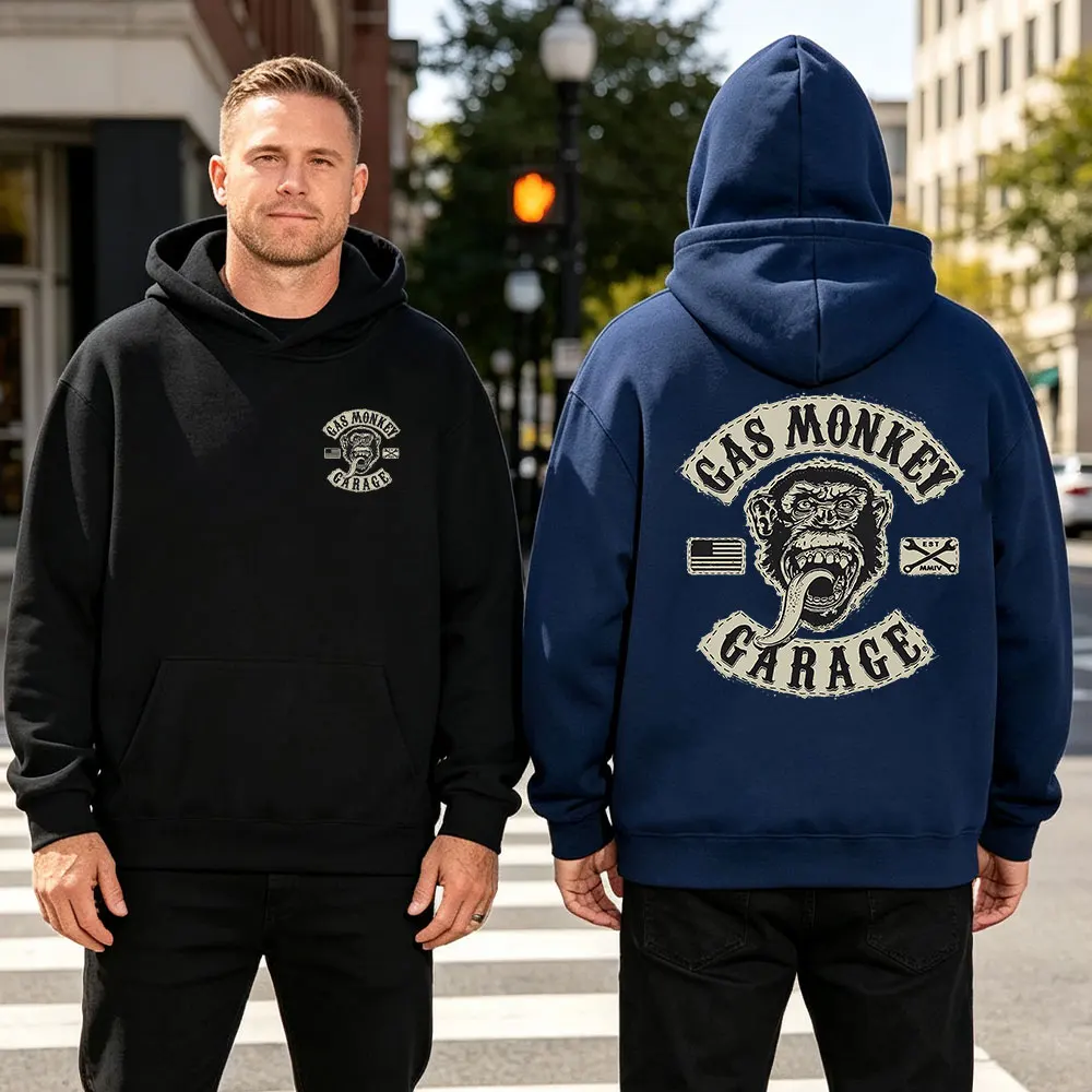 2026 Amazing New Gas Monkeys Garage Autumn Winter Casual Loose Long Sleeve Essential Double-sided Gas Monkeys Garage Male Hoody