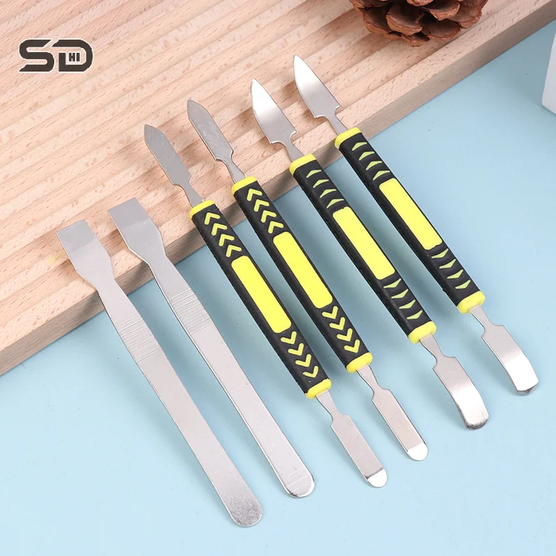 5Pcs Metal Spudger Disassemble Crowbar Phone Repair Tools Paste For Electronic Repair