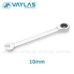 VAYLAS 10mm Dull Polished Combination Wrench Fixed Head Ratchet 72T and Open End High Torque Spanner  Repair Hand Tool