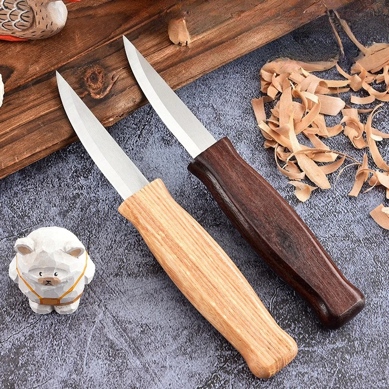 New Woodcarving Manual DIY Carving Knife Molybdenum Vanadium Steel Extended Handle Professional Chisel Wood Carving Tools