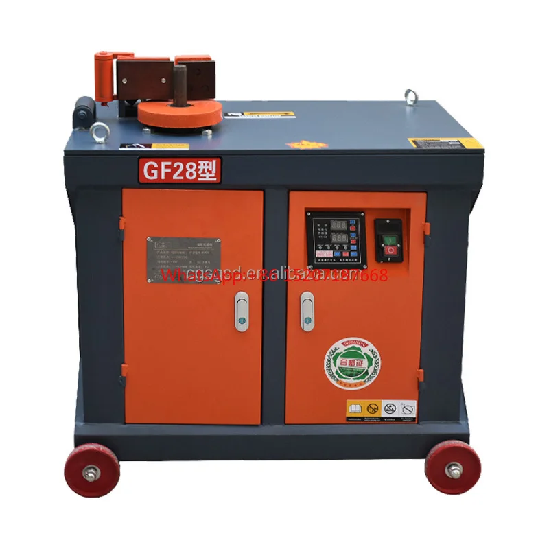 2024 High quality GF28-CNC Steel Bending Machines Iron Rebar Stirrup Bender Hoop Machine 28mm 380v Steel Bar Bending Machine