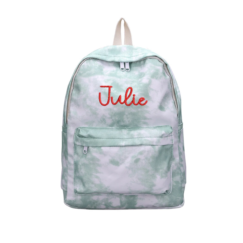 Customized New School Bags Personalized Name Embroidery Large Capacity Nylon Student Backpack Adult Children Travel Bags