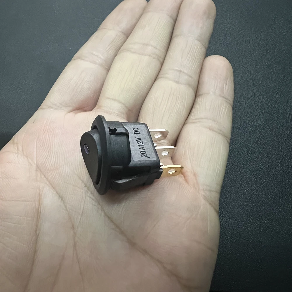 24V 12V SPST Switch LED Dot Light Car Boat Round Waterproof Rocker Switch ON OFF 2 Position 3 Pins SPST Toggle Switch