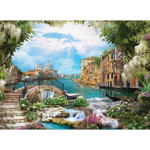 Blue Focus 1000 Piece Jigsaw Puzzle-Venice