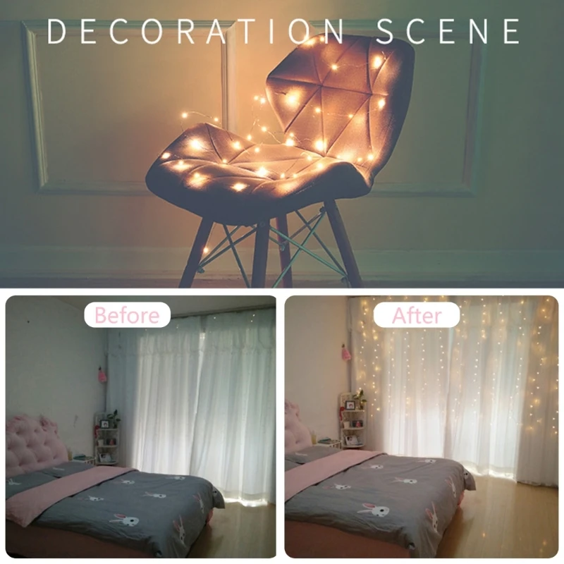 652f Luci da stringa batteria a batteria Fairys Light Light Starry String Light