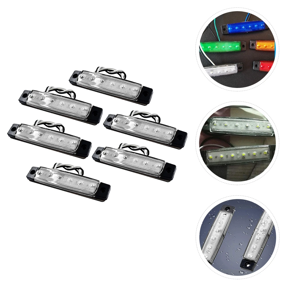 

6pcs Waterproof Boat Navigation Lights 6 Leds Black Marine Boat Lights Rainproof Wash Resistant Seawater Splashing For Kayak