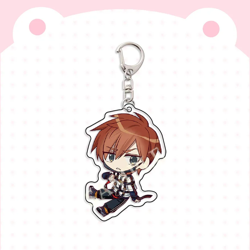 Anime MILGRAM Keychain Haruka Sakurai Futa Kajiyama Mikoto Creative Figures Key Chain Ring Holder Jewelry Accessories Fans Gift