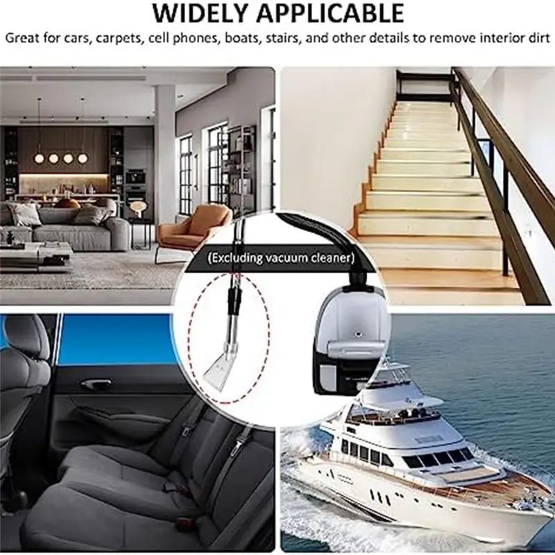 A76I-Vacuum Extractor Attachment,Vacuum Cleaner Brush Head Extraction Nozzle With 4 Connectors Shatter Proof Carpet Cleaningb Pa