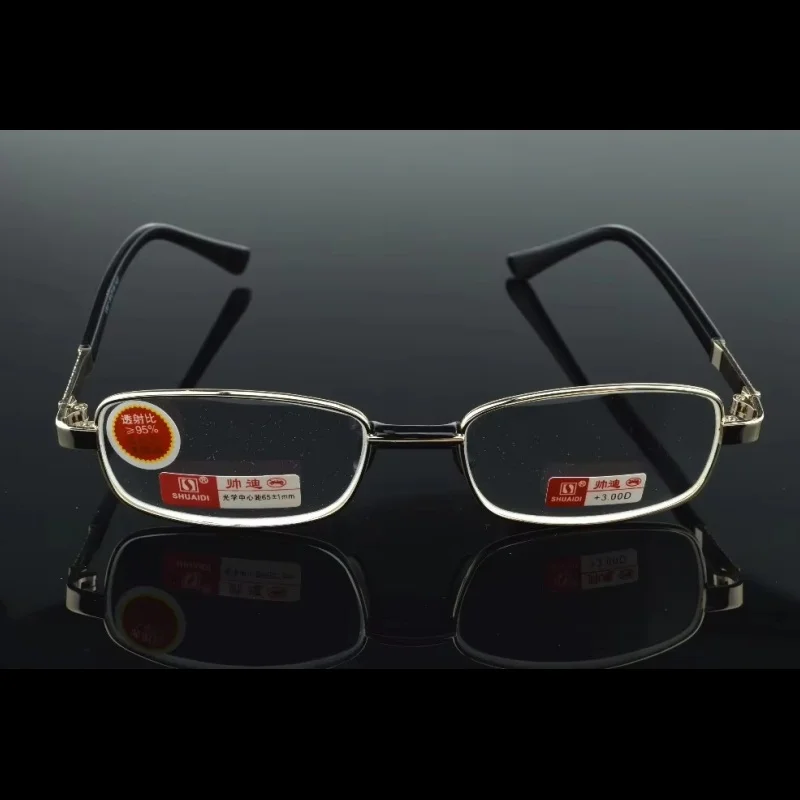 Gafas De Lectura natural crystal With Box Gold Antireflection Men Women Reading Glasses +1 +1.5 +2 +2.5 +3 +3.5 +4