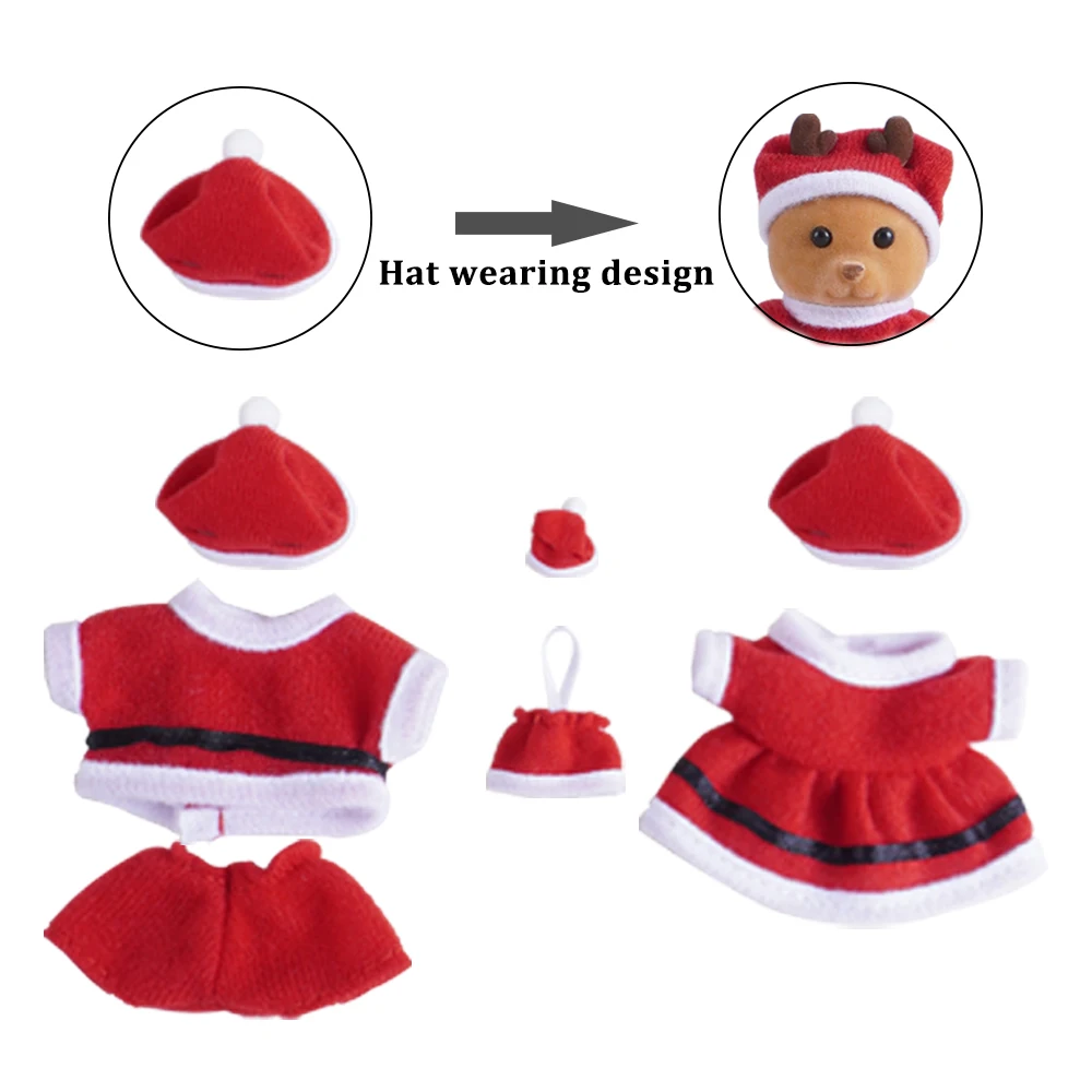 Tema de natal 1:12 casa de bonecas ovelhas modelo de família animal ornamento presente móveis em miniatura modelo de árvore de natal presente de natal