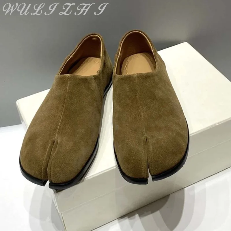 

2024 Autumn Split Toe Tabi Men's Shoes Fashion Flat Slip On Loafers Comfortable Versatile Oxford Party Office Formal Shoes