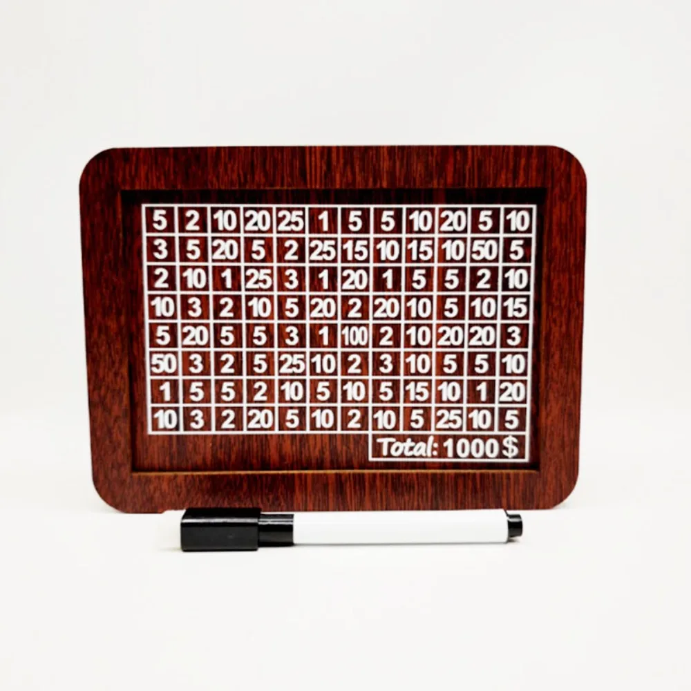 

Wooden Money Box Reusable Crafts Piggy Bank Handmade with Saving Money Goals Counter Coin Tray Storage Case