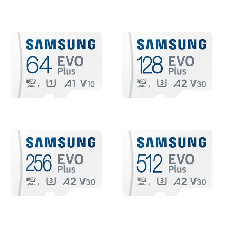 Imagem -02 - Cartão de Memória Samsung-evo Plus Alta Velocidade Micro sd Classe 10 u3 Cartões tf Uhs-i 512gb 256gb 128gb 64gb 100 Mbps