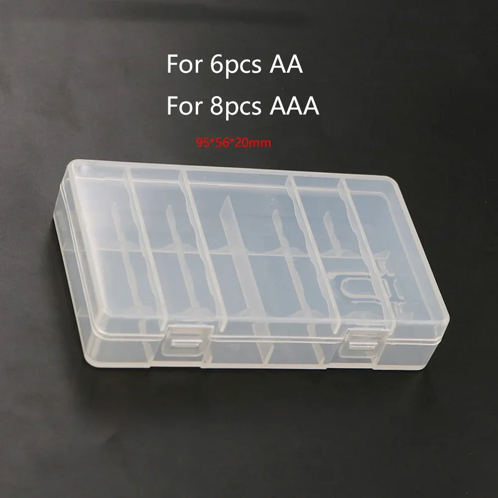 4/6/8/10 Grid AA AAA Plastic Battery Holder Case Organizer Container Batteries Storage Box Holder Hard Case Cover Battery Holder image 5