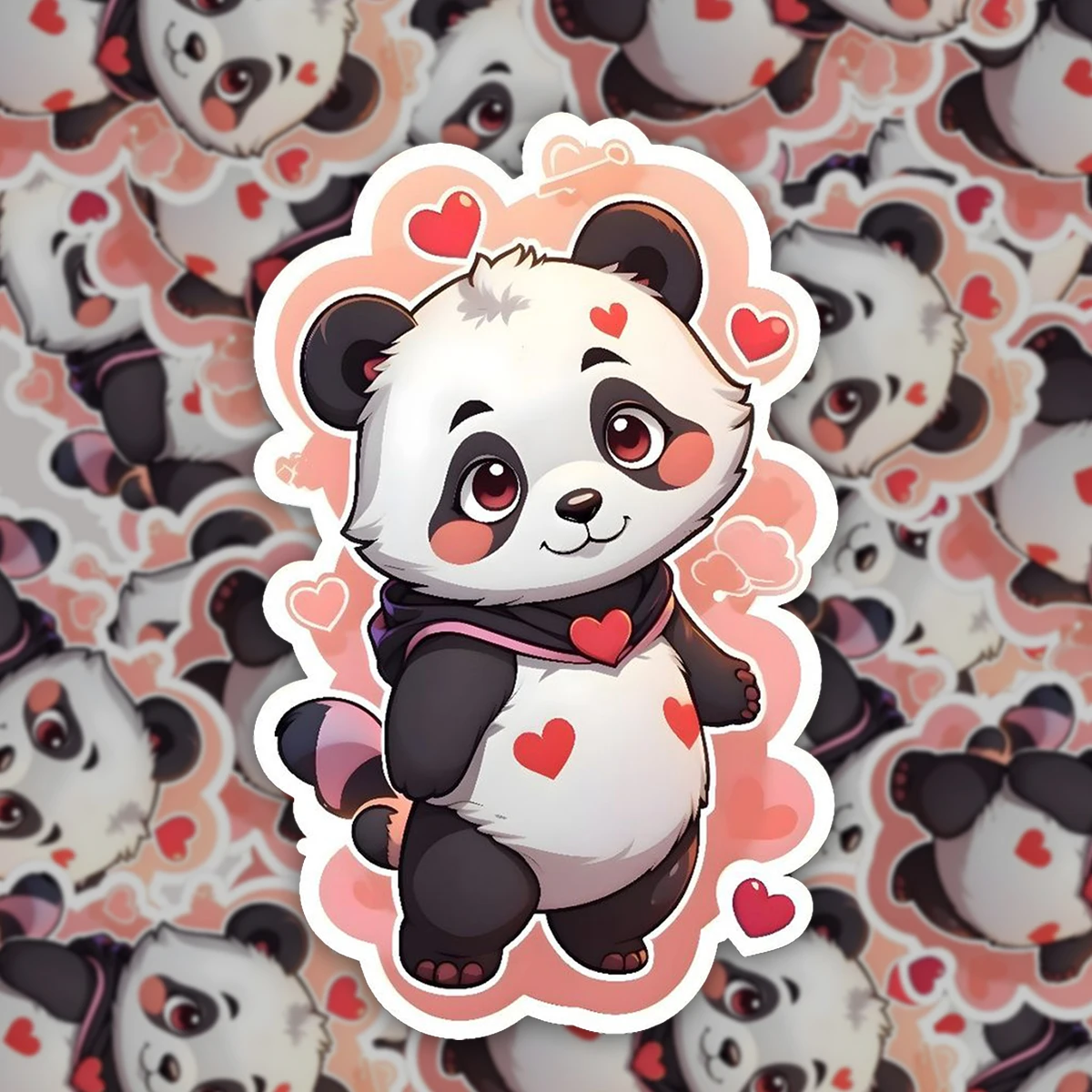 20pcs/set of cute Panda stickers, can be attached to computers, bottles, Windows, waterproof, Christmas decoration