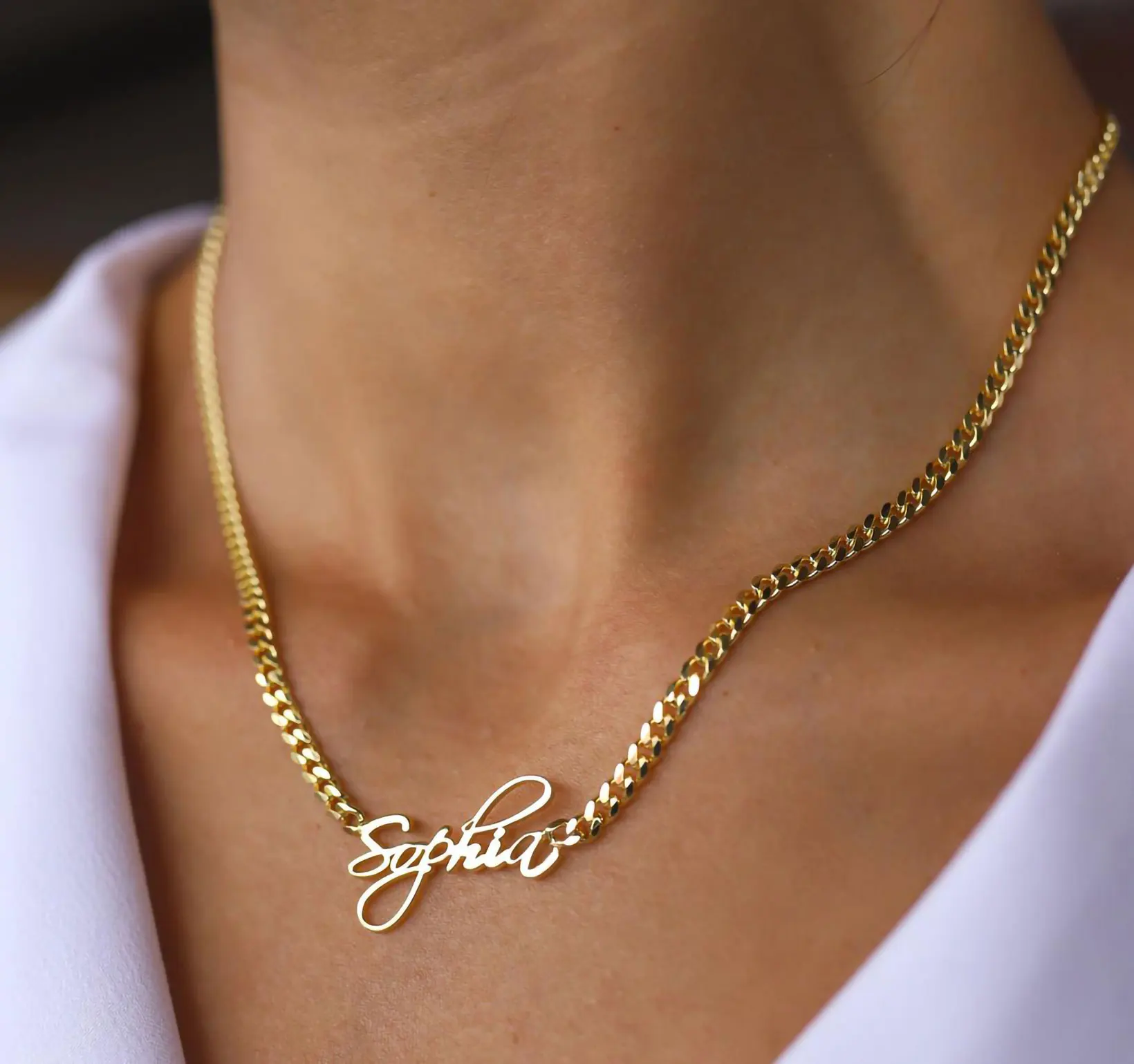 Adam Name Necklace for Women Nameplate Charms Female Girls Stainless Steel Pendant Fashion Jewelry