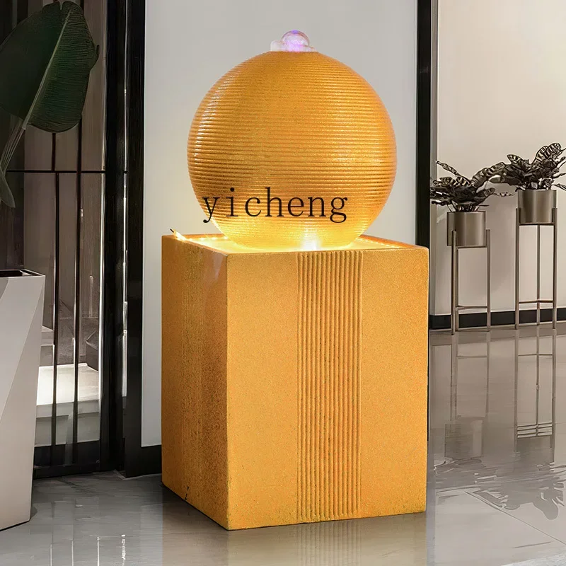 Water Flow Water Ornament Feng Shui Wheel Living Room Hotel Tea House Outdoor Decoration Landscapeu18