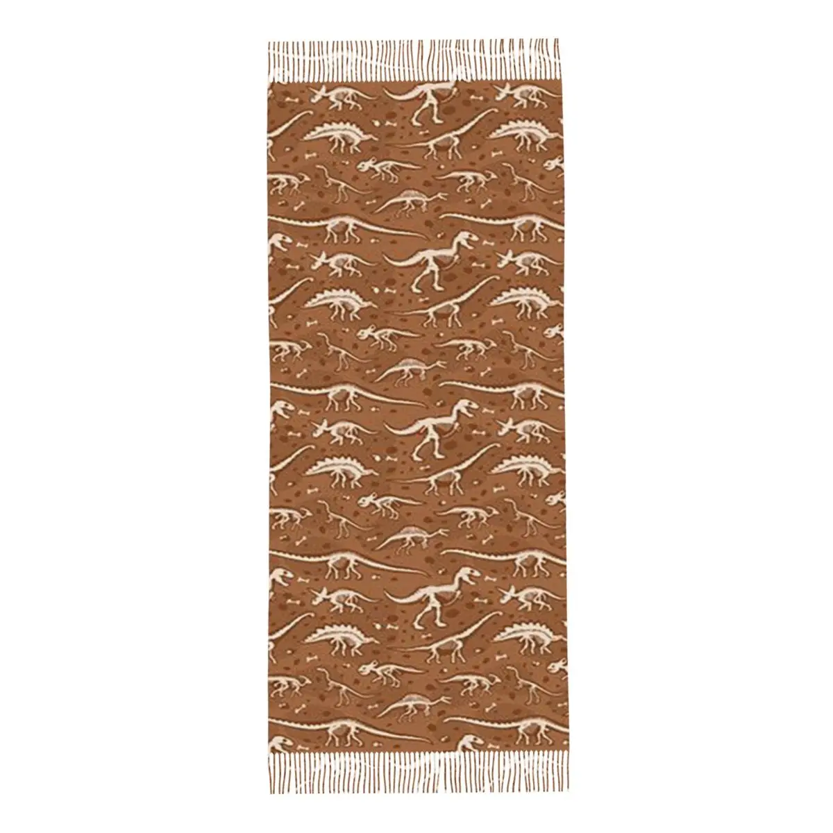 Dinosaur Fossils Halloween Scarf Tassel Scarves for Women Soft Warm Shawls and Wraps Long Fall Winter Shawl Wrap