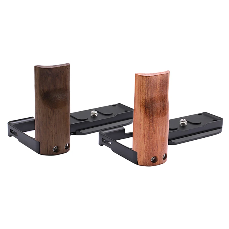 ZV-E10 II Halbkamera-Käfig Schnellwechselplatte L-Halterung Holzhandgriff für Sony ZVE10II SLR Arca-Swiss Stativ-Basisplattenhalterung – Detail 10