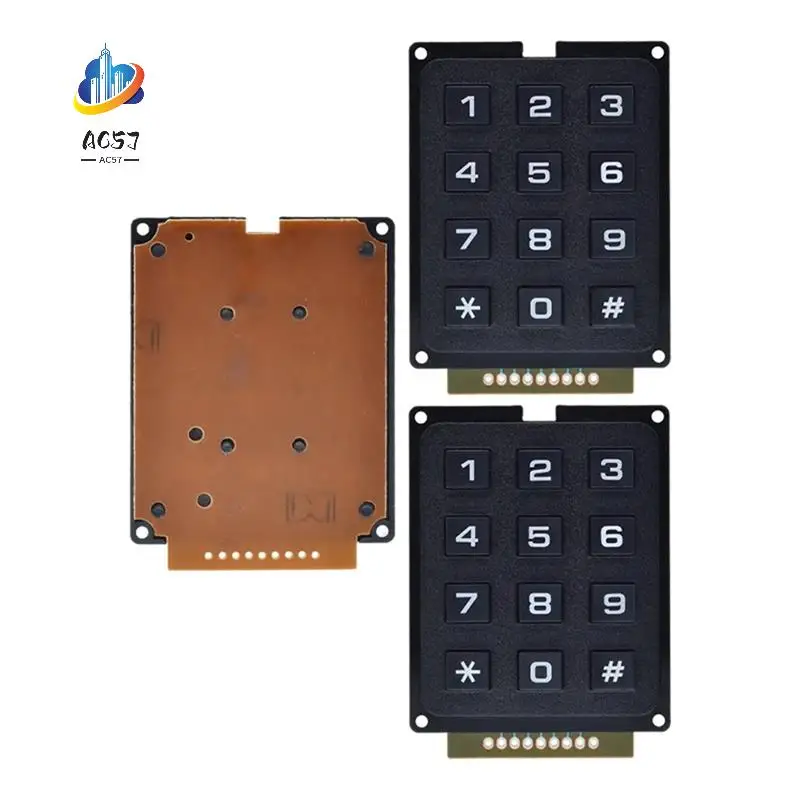 AC57-3 Pcs Keyboard Modules 12 Key 4X3 Matrixes Array Keyboard Lndustrial Keyboard With Industry Scanning