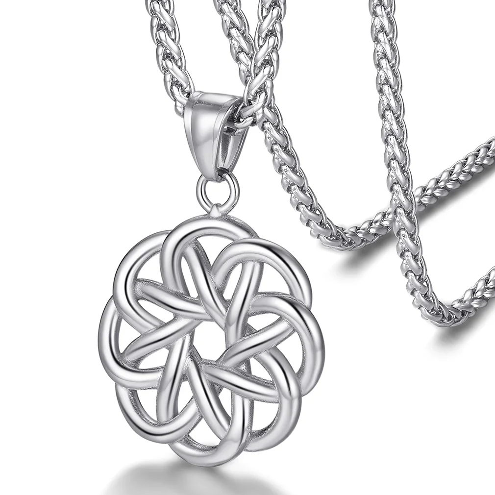 

ChainsPro Celtic Knot Pendant Necklace for Man Woman Stainless Steel 60cm Wheat Chain Religious Fashion Jewelry