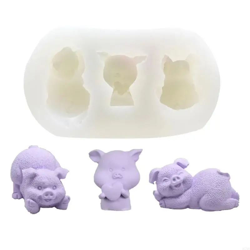 

D7YB Cartoon Pig Fondant Силиконовая плесень Crat Soap Lesple