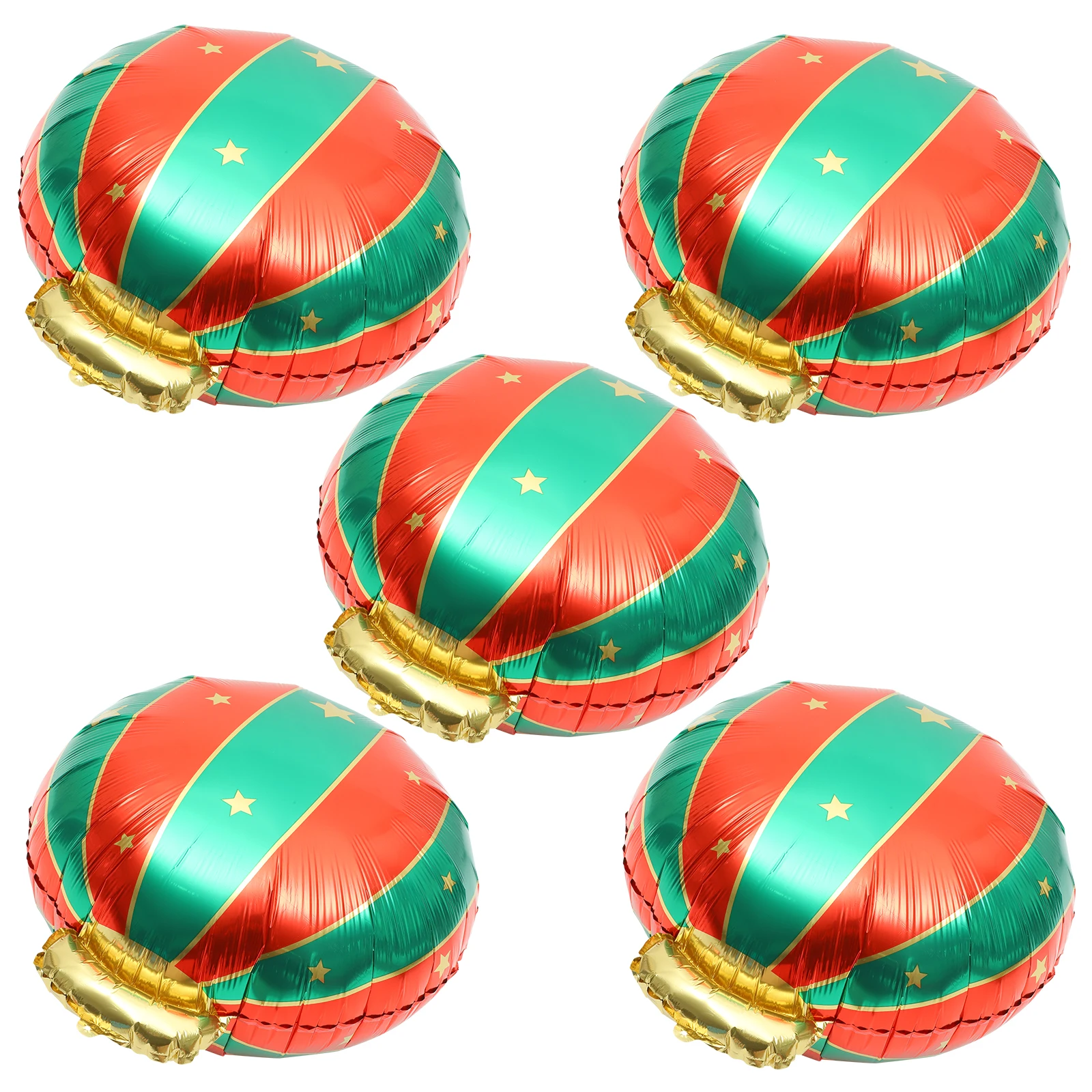 

5pcs Christmas Ball Balloons Aluminum Foil White Decorative Party Accessories Xmas Safe Photo Prop Background Centerpieces