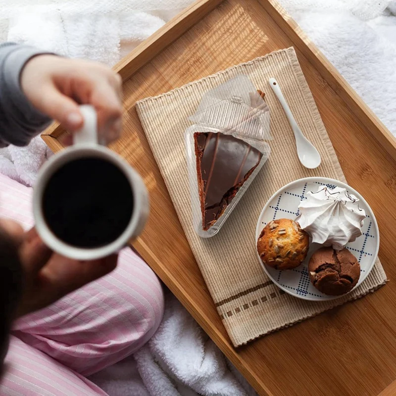 50 шт. контейнеры для тортов с откидной крышкой, одноразовые коробки для тортов, индивидуальные контейнеры для чизкейков, контейнеры для тортов