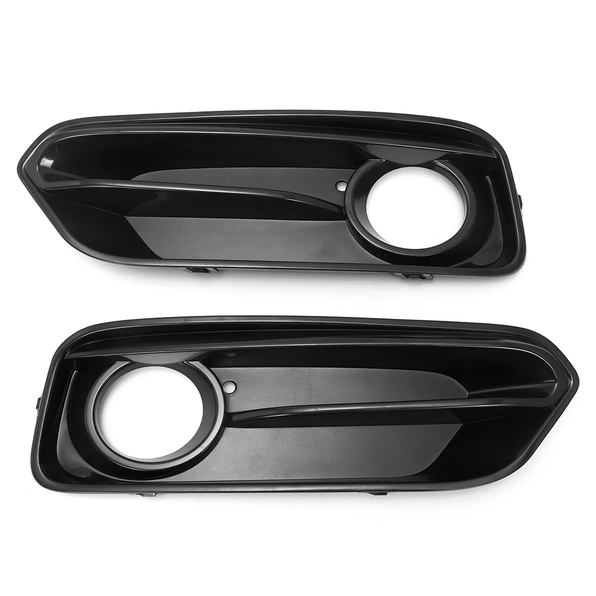 Pair Fog Lamp Grill Cover Glossy Black Front Bumper Fog Light Racing Grilles For BMW 1 Series F20 F21 LCI Sport 2015-2018