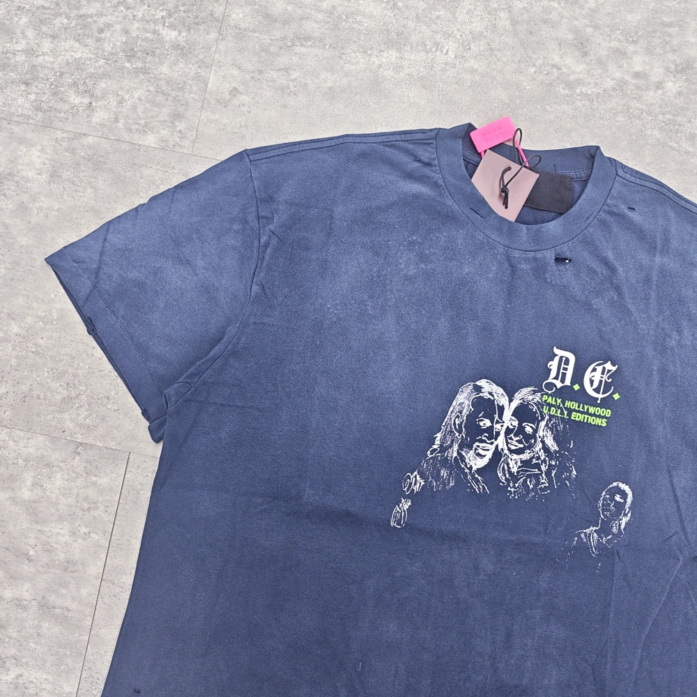 Yao Fashion Y2k Graphics Print Tee Tops Loose Baggy Vintage Retro Luxury Brand Tee Casual T Shirt