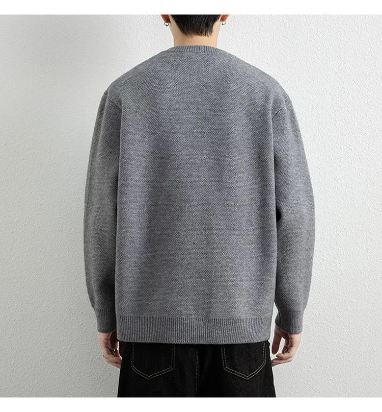 

Men's Light Maturi Knitted Patchwork Open Cardigan Jaet Autumn Winter Lazy Old Money Sle adow Pattern Cloud Weave Swe...