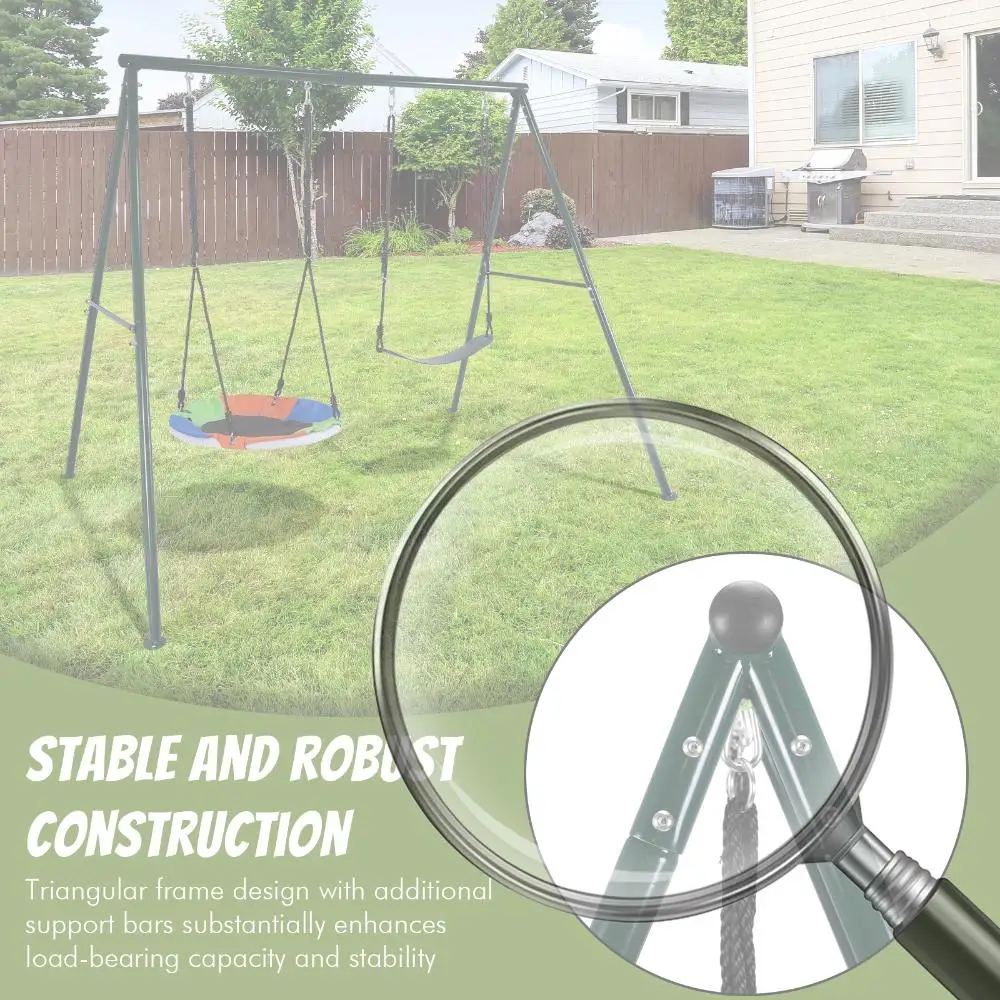 스윙 세트 프레임 내마모성 금속 해먹 스탠드 다목적 헤비 듀티 놀이터 프레임 유니버설 스윙 소프트 보드 스윙용