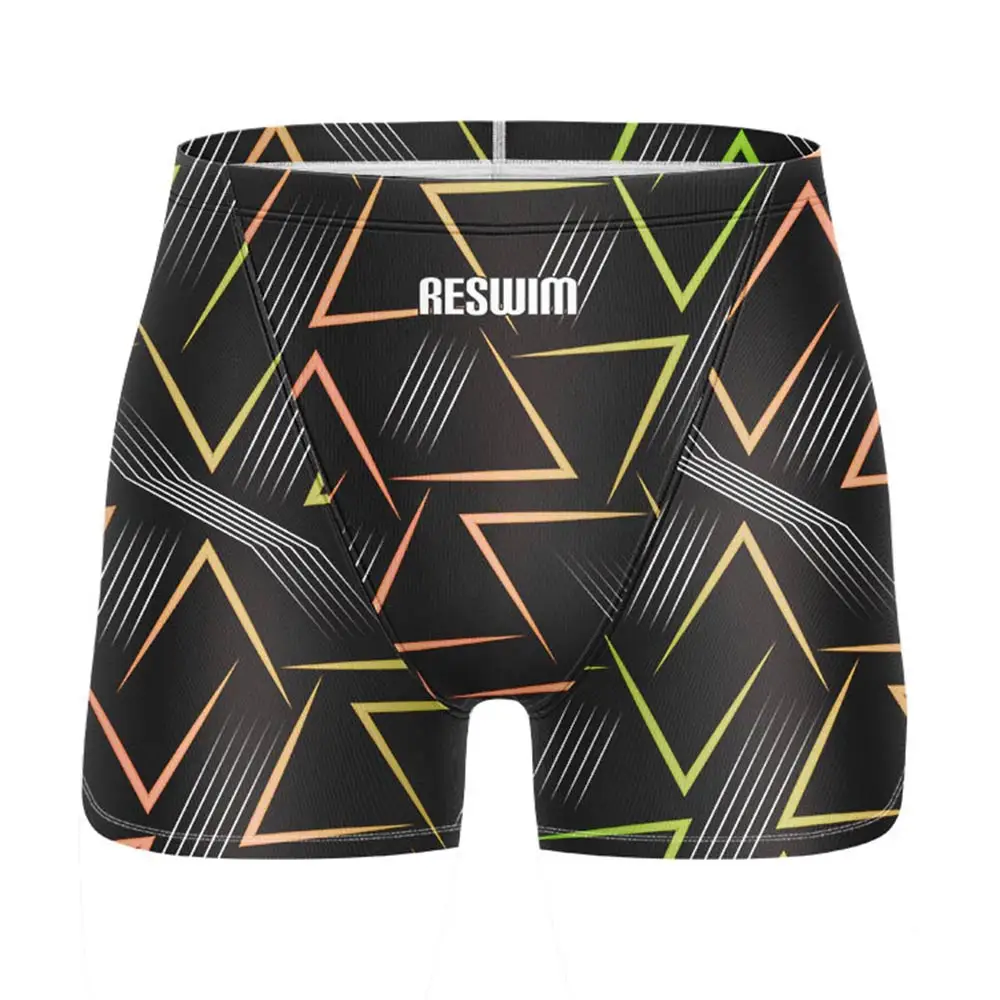 Summer Mens Swim Jammer Swimsuit Shorts Athletic Training Beach Tights Short Swimwear Swimming Trunks Gym Surf Diving Pantalones