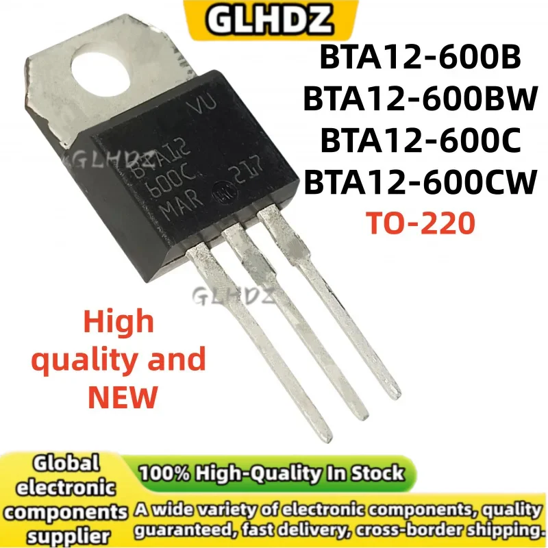 10-30PCS BTA12-600B BTA12-600BW BTA12-600C BTA12-600CW TO-220 High quality and NEW