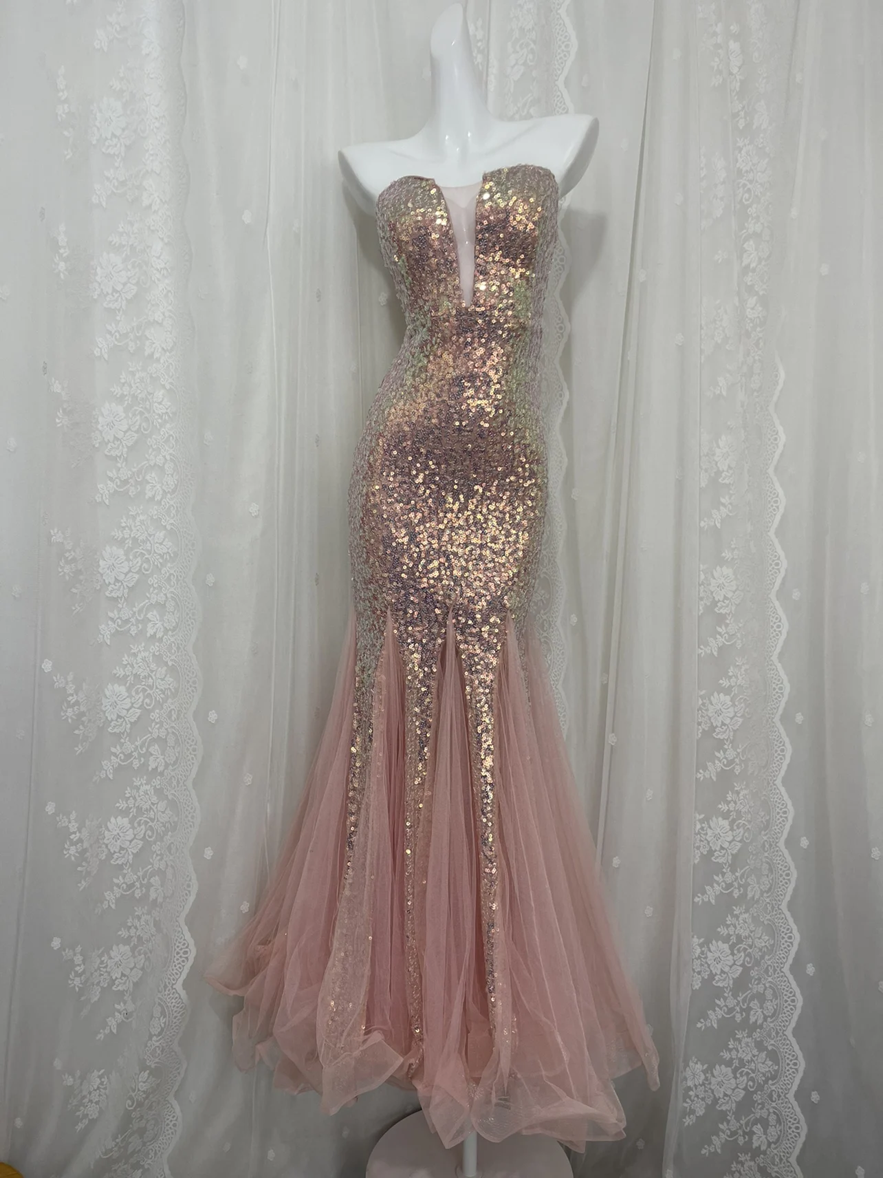 

Sexy Quali Luxury Fi Tail Gown with Sequins Long Evening Dr for Women Glittering Heavy Embroidery Sling Sle Summer 2025